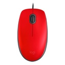 Mouse Logitech M110 Silent USB 1000 DPI Clique Silencioso - Vermelho