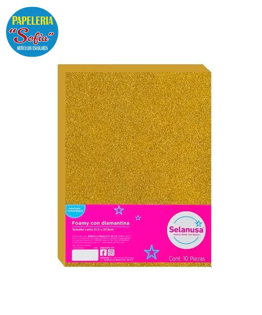 Foamy Diamantado 10pz Oro