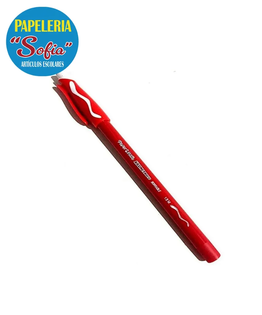 Pluma Borrable Roja Papermate