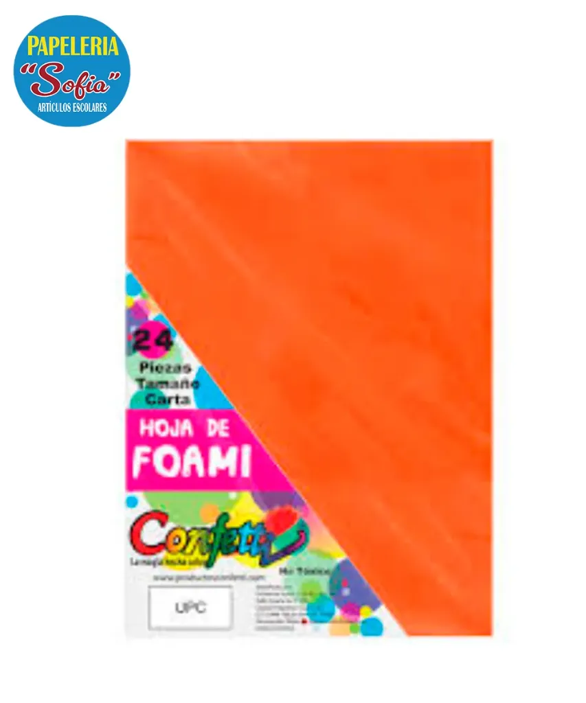 Foamy Carta Naranja 1pz