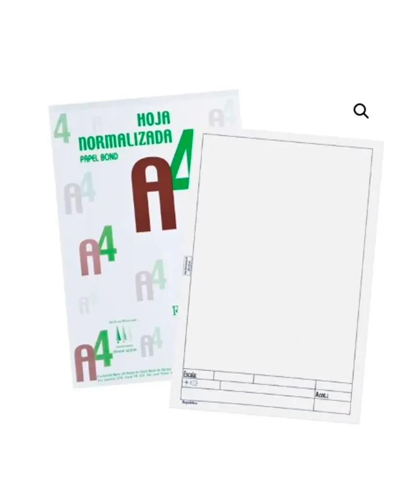 Block Normalizado A4 papel Bond