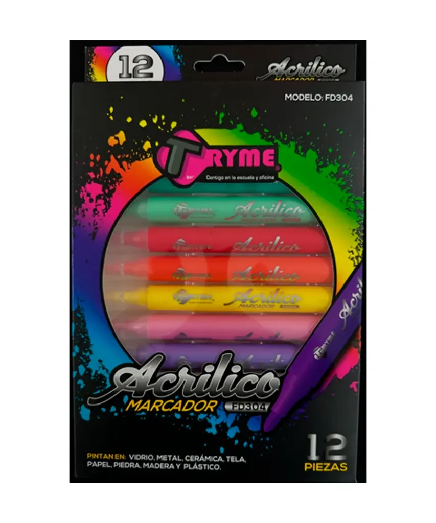 Marcadores Acrilico 12pz