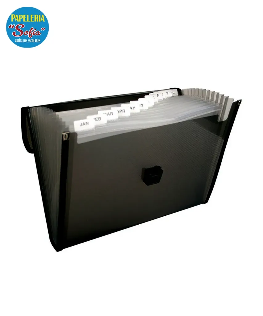 Folder Con Divisiones Negro