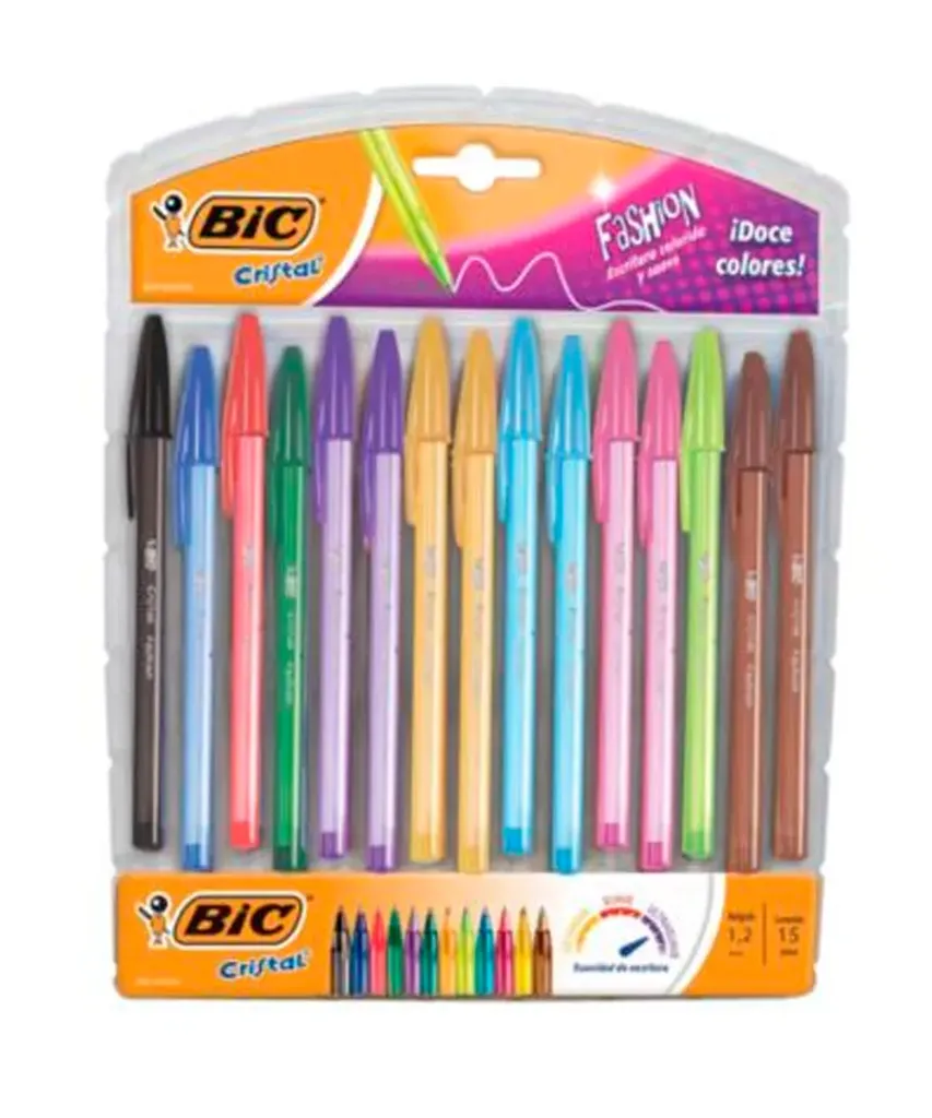 Bic Fashion colores vivos 15pz