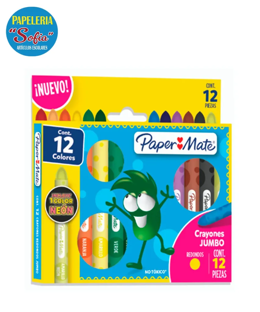 Crayon Paper Redondo 12pz