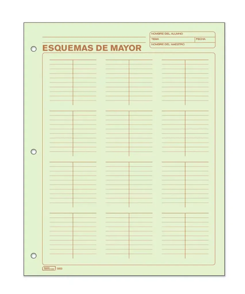 Block Esquemas De Mayor 50hojas