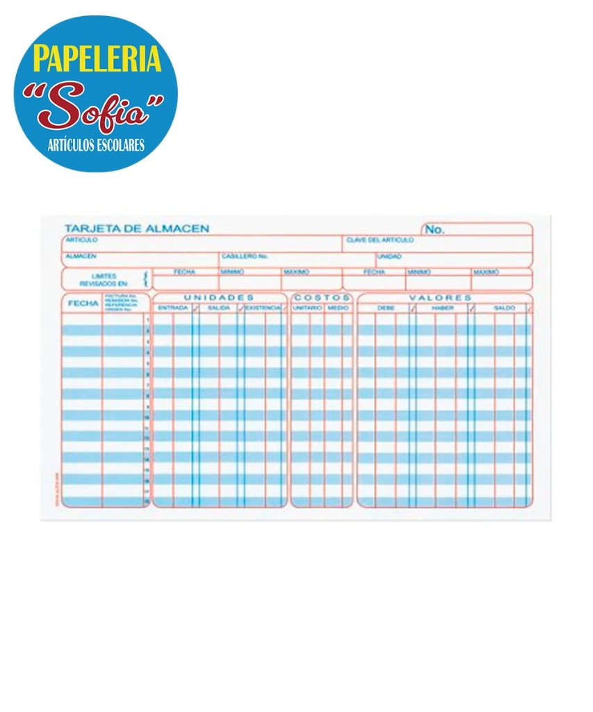 Tarjeta De Almacen