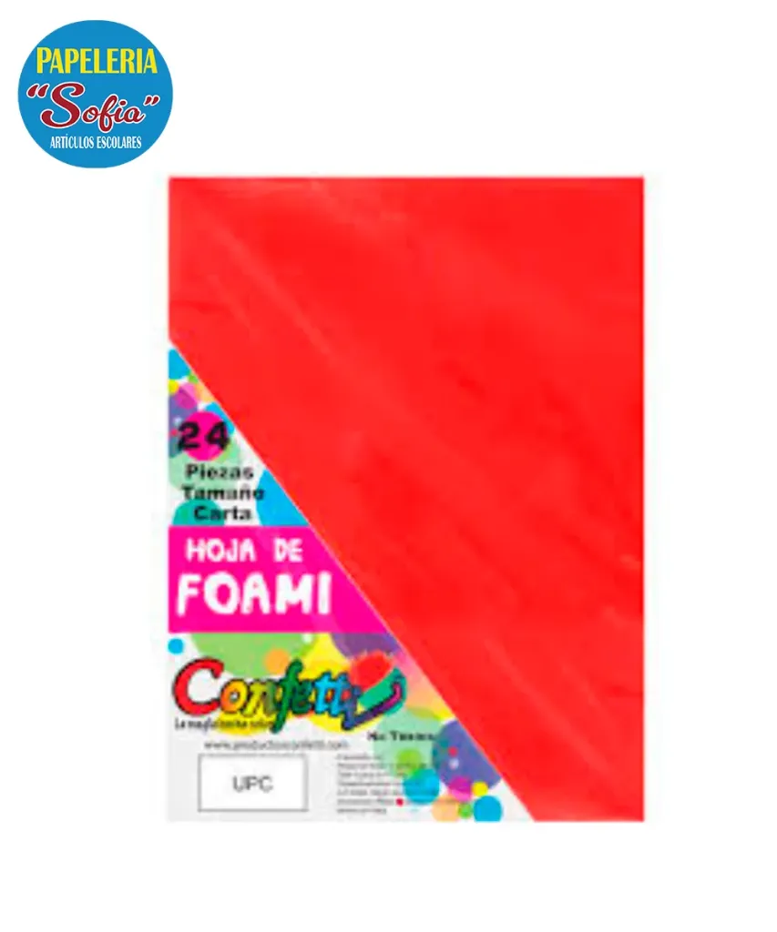 Foamy Carta Rojo 1pz