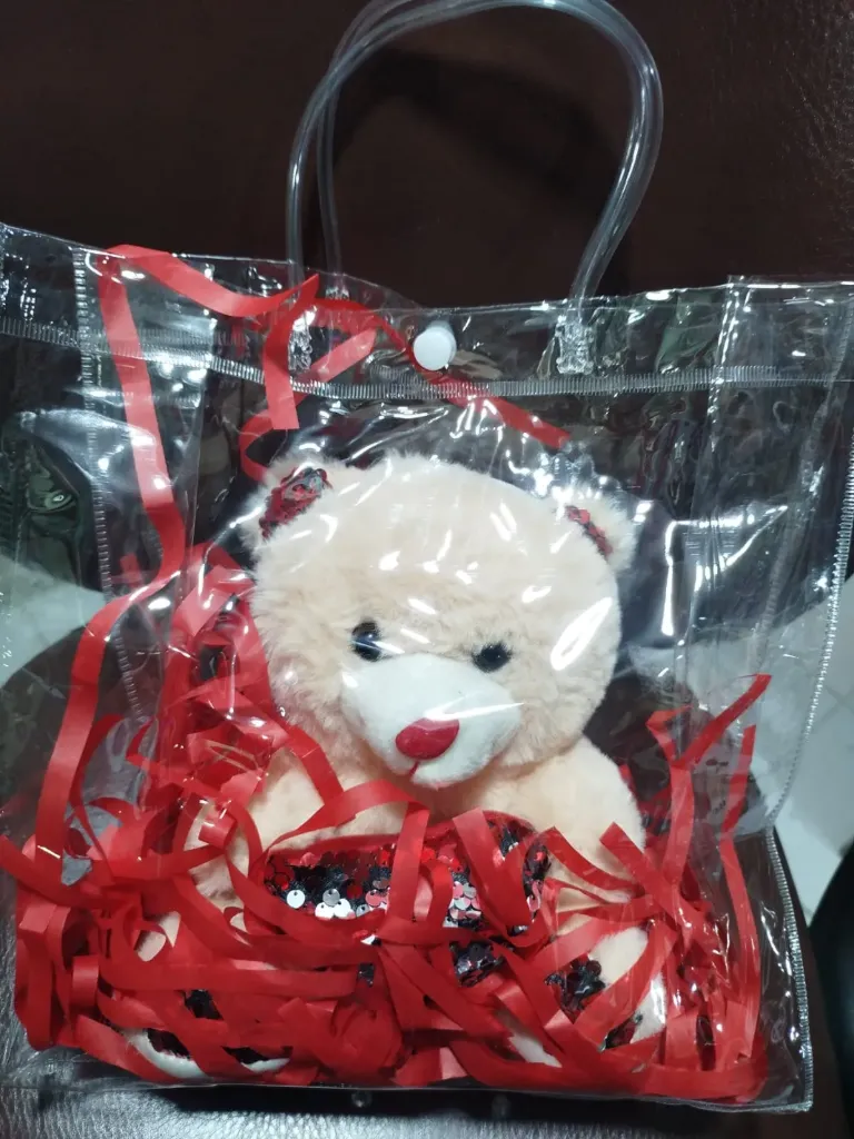 Peluche Con Bolsa Transparente
