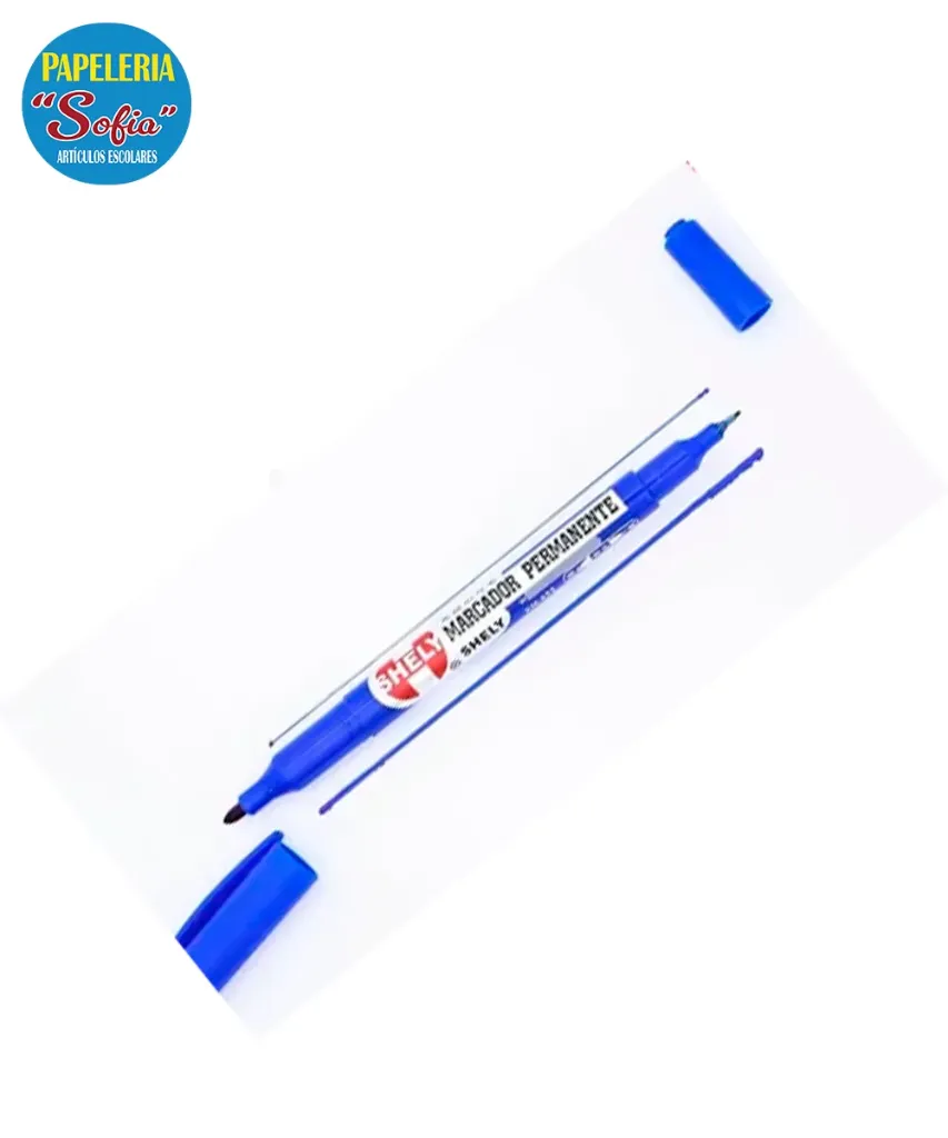 Marcador 2 Puntas Azul