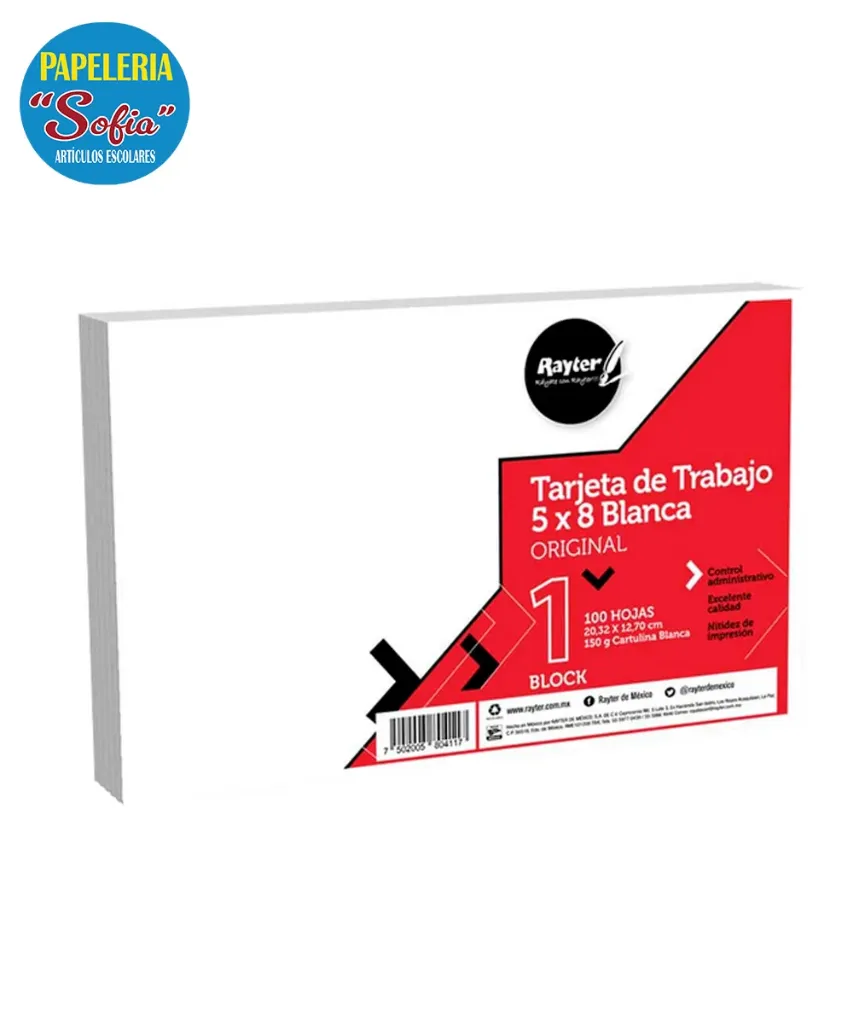 Ficha de trabajo blanca