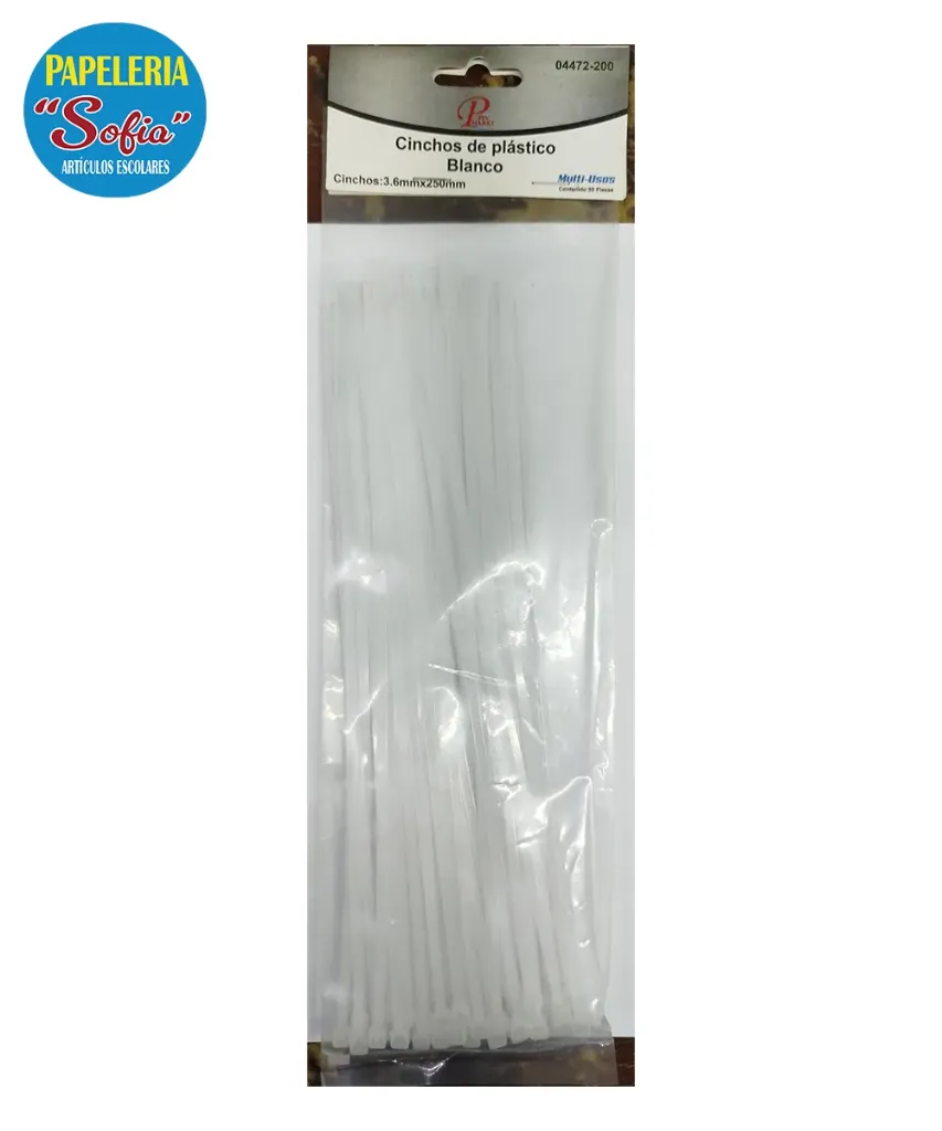 Cincho 20cm  50pz Blanco