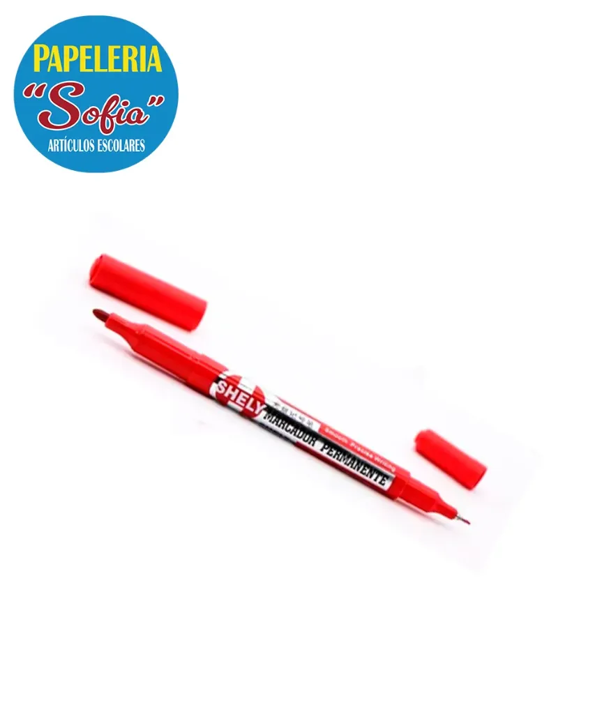Plumon 2 Puntas Rojo