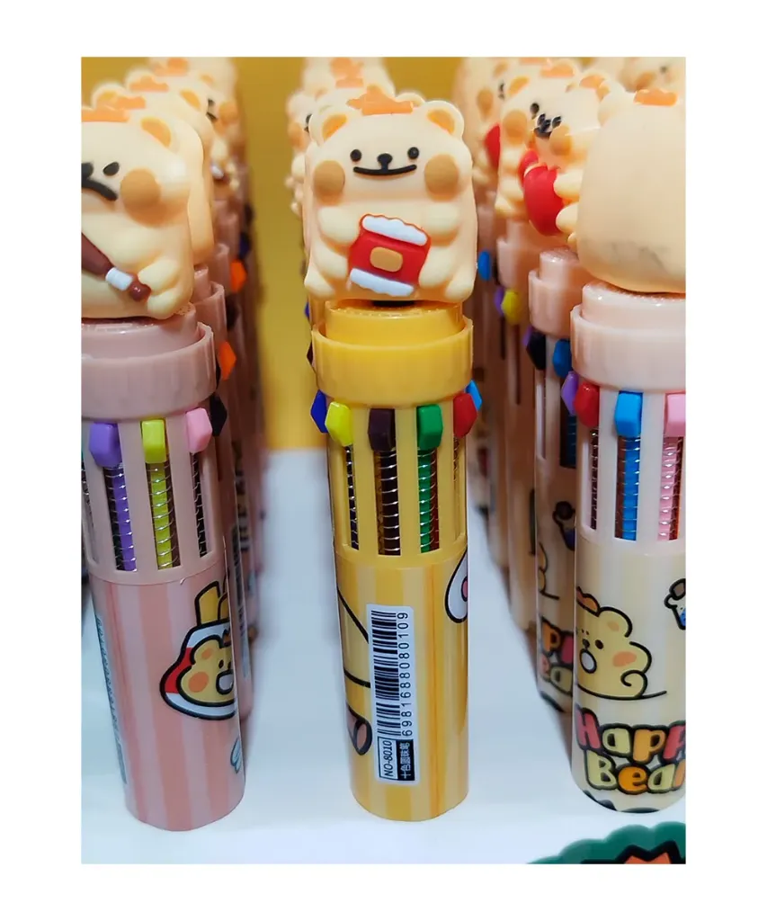 pluma 10 colores happy bear
