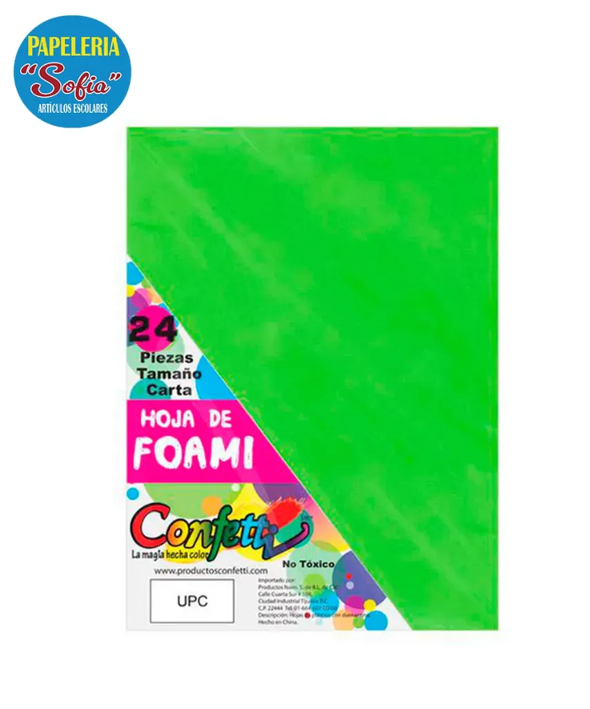Foamy 24pz Verde Limon
