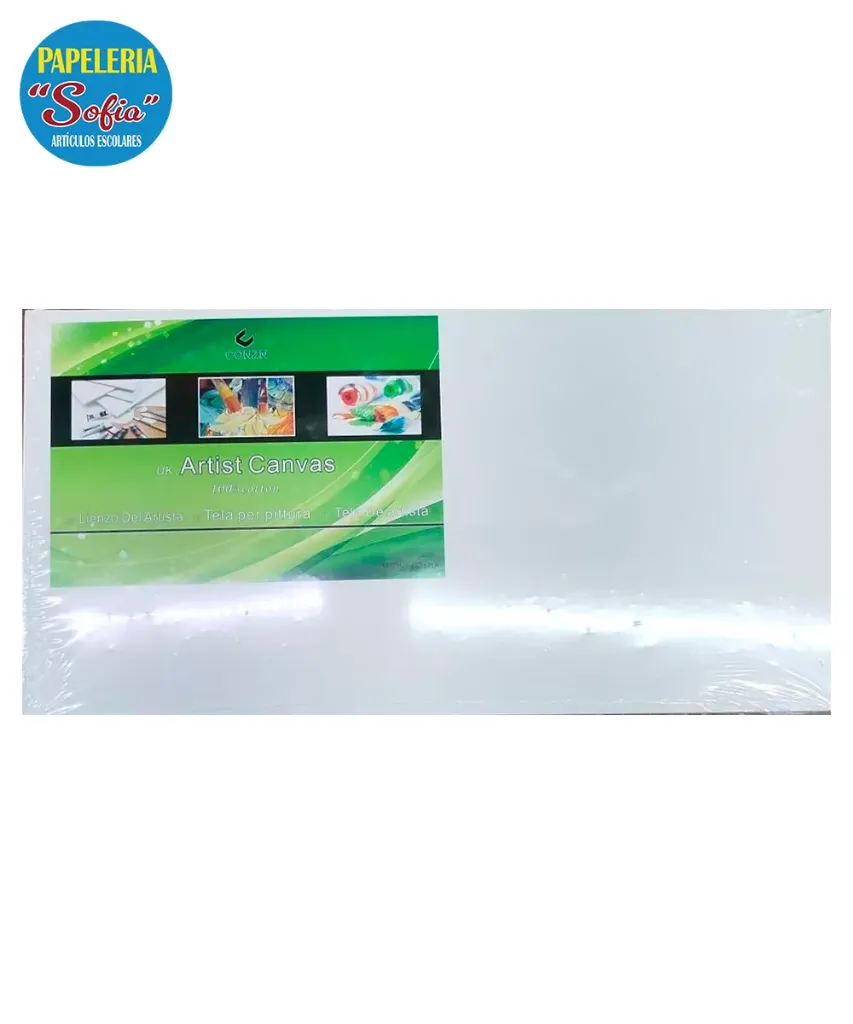 Carton con tela 100% algodon 20x40cm