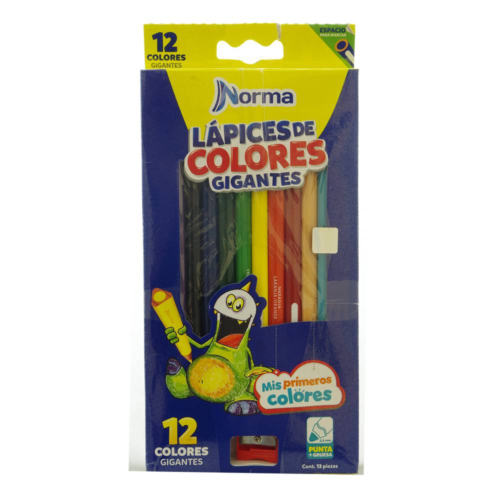 Colores Norma Gigantes 12pz
