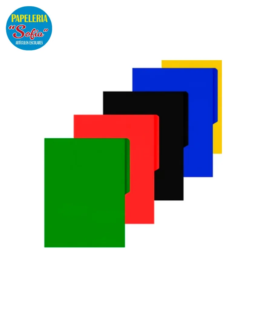 Folder Oficio Colores Intensos (Negro)