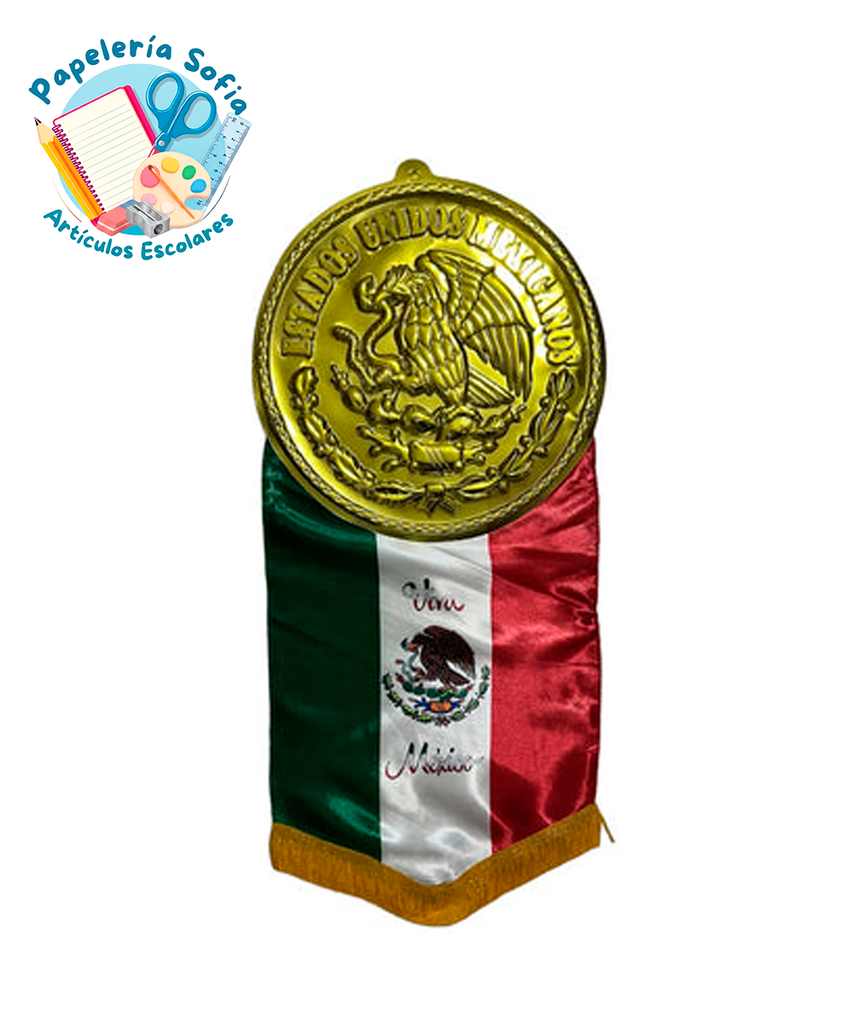 Escudo con Bandera de tela Grande