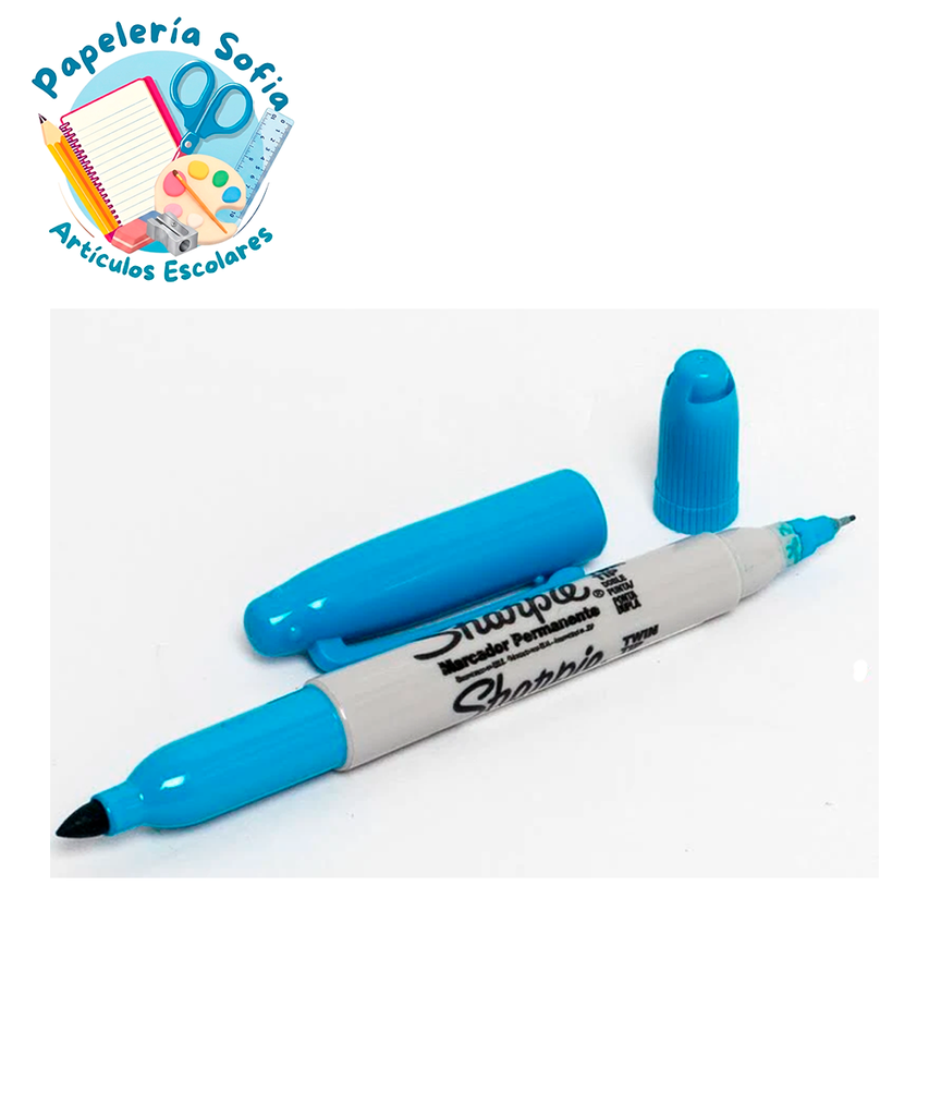 Sharpie Doble punta fino/ultrafino Azul cielo